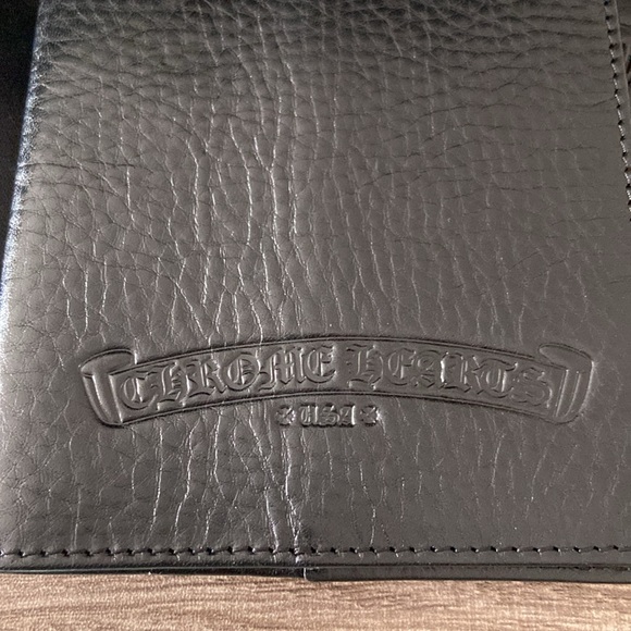 Chrome Hearts Black Leather Passport Protection - Picture 4 of 6